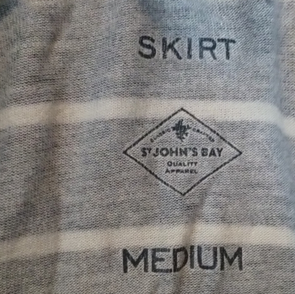 St. John's Bay Casual Striped Navy Blue & White Drawing String Pencil Skirts - Picture 4 of 9